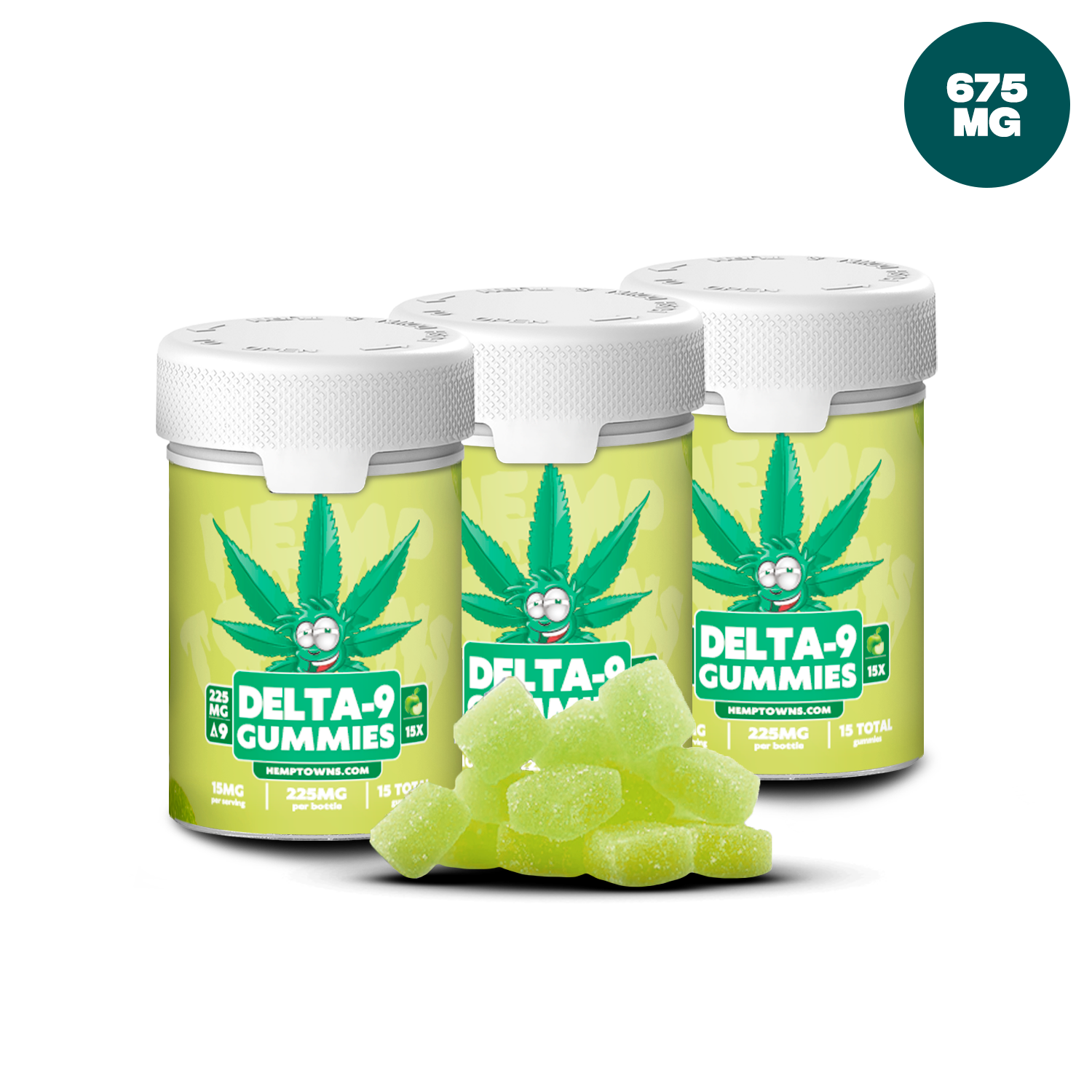 Delta-9 THC Gummies | Green Apple | 225MG