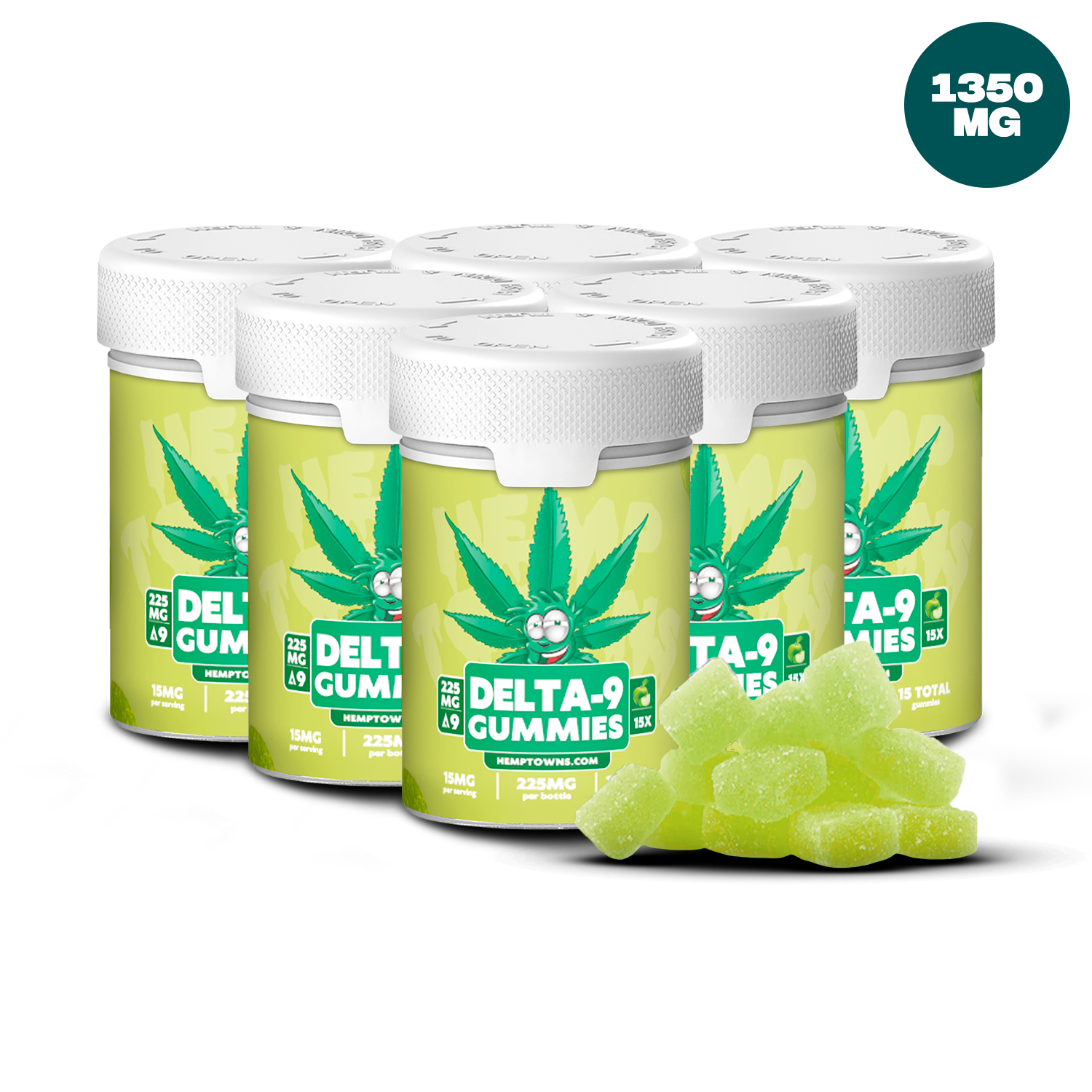 Delta-9 THC Gummies | Green Apple | 225MG