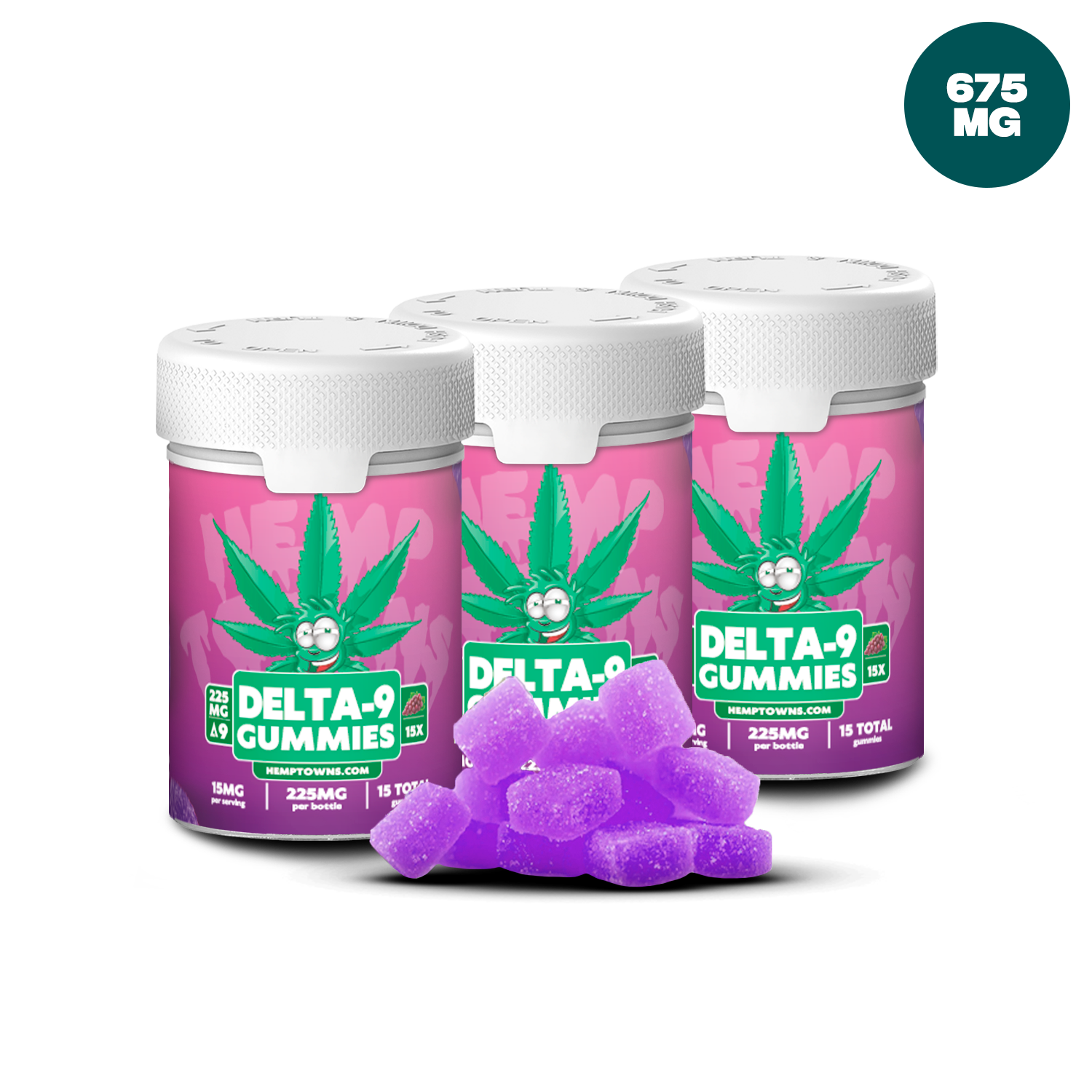Delta-9 THC Gummies | Grape | 225MG