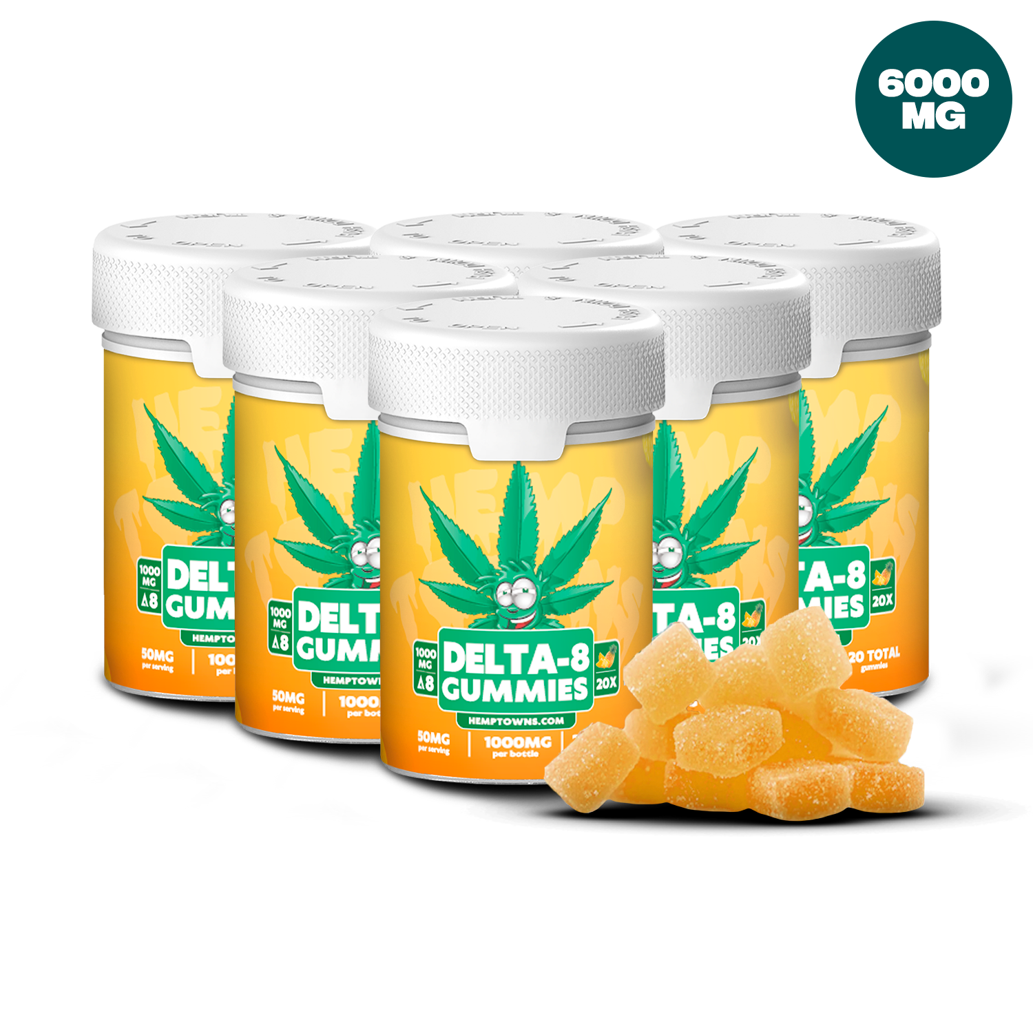 Delta-8 THC Gummies | Pineapple | 1000MG