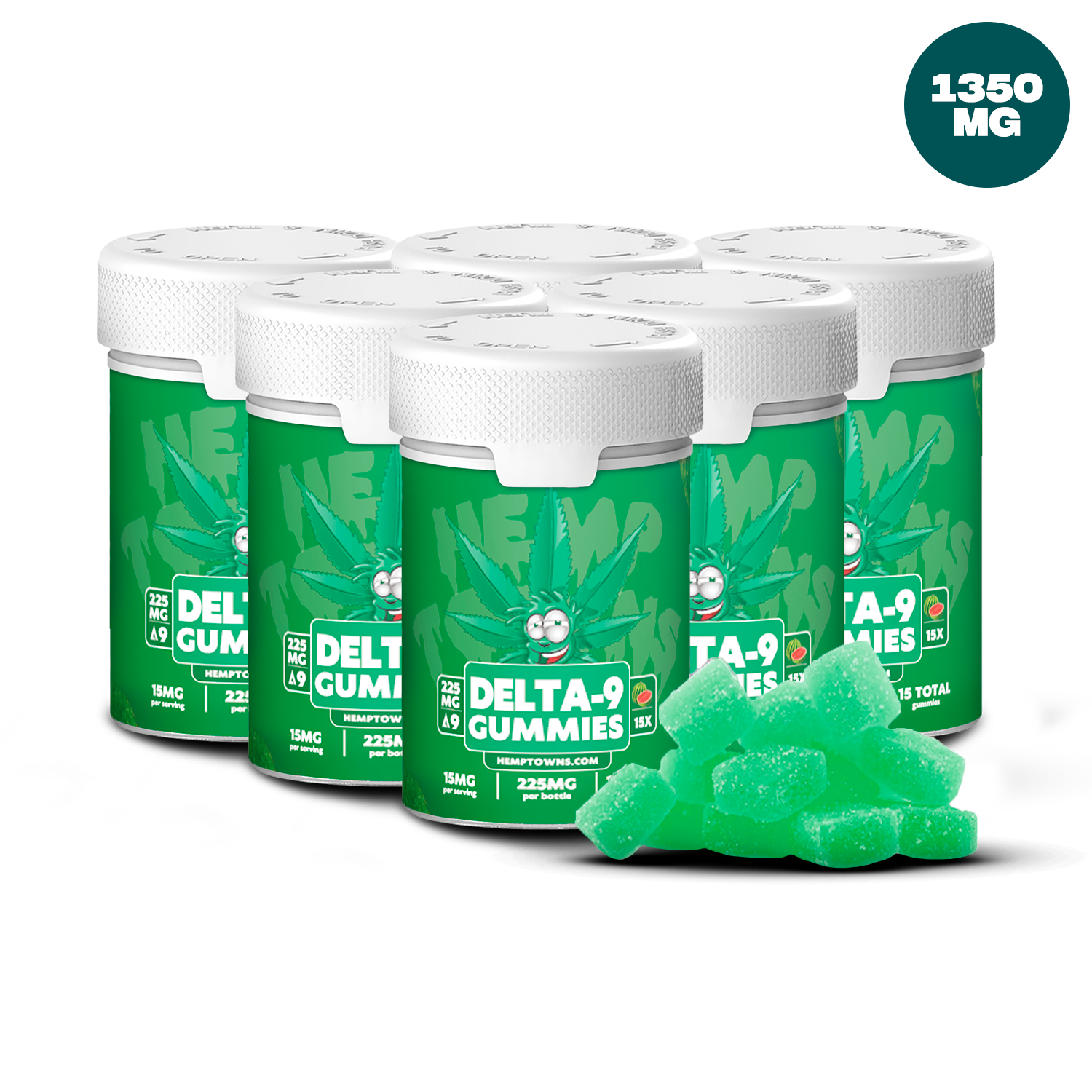 Delta-9 THC Gummies | Watermelon Bubblegum | 225MG