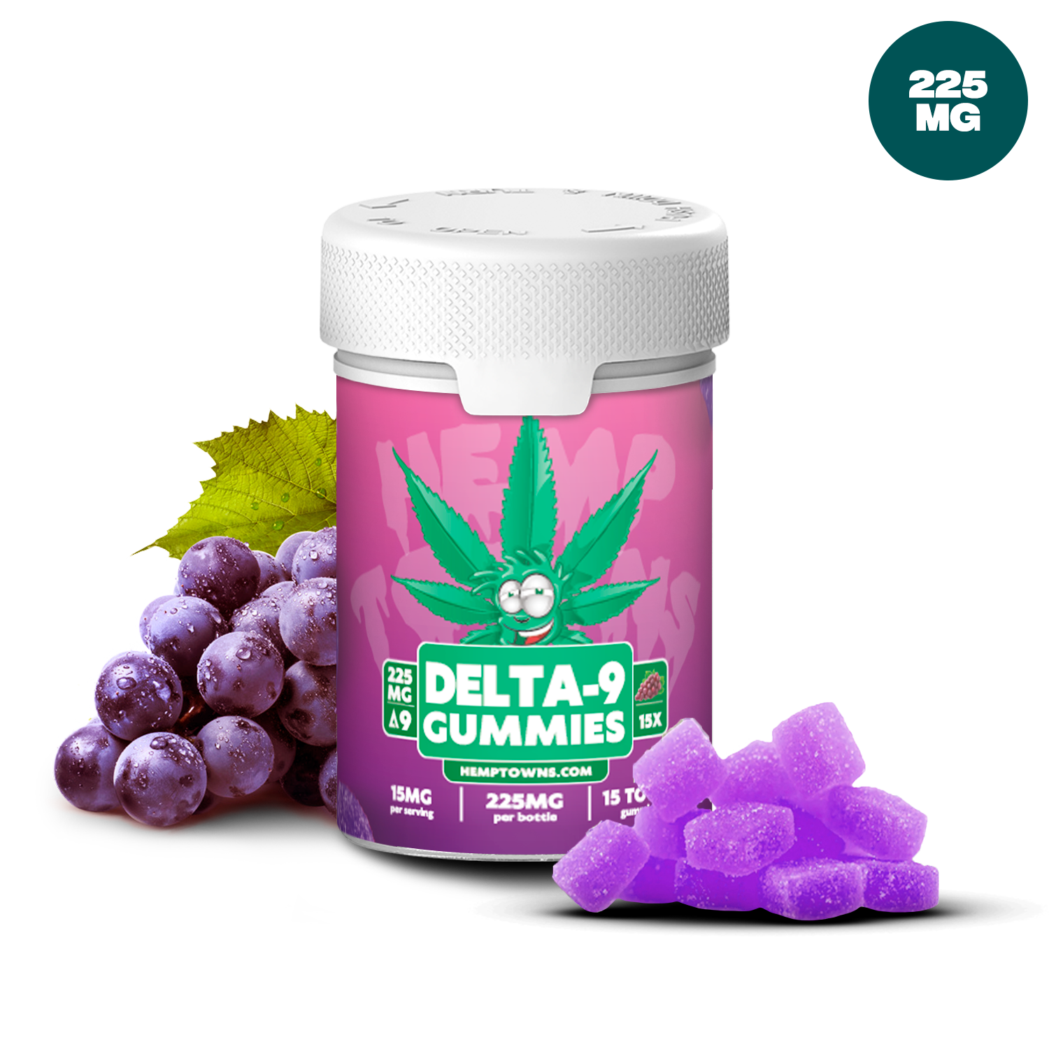 Delta-9 THC Gummies | Grape | 225MG