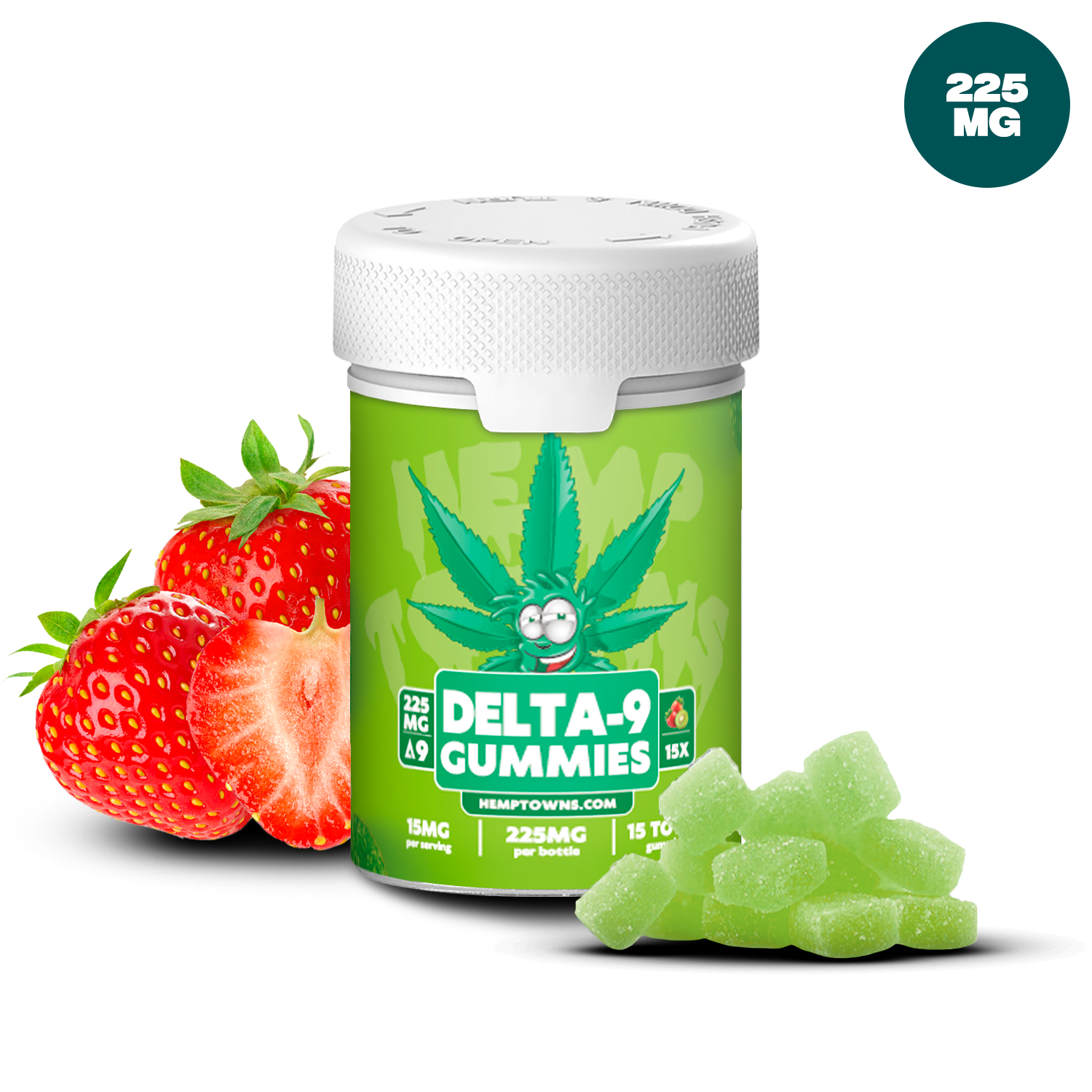 Delta-9 THC Gummies | Strawberry Kiwi | 225MG