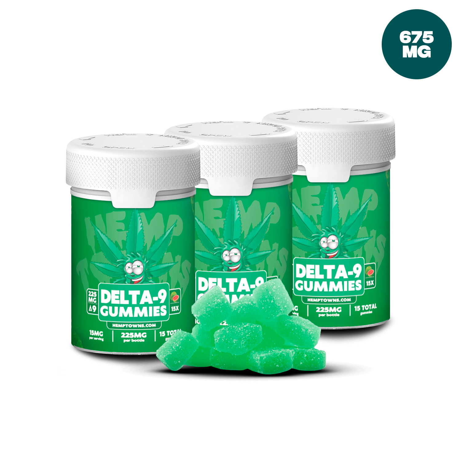Delta-9 THC Gummies | Watermelon Bubblegum | 225MG